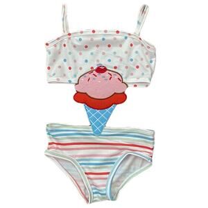 Ice Cream Multicolor Monokini Swimsuit Girls Size 80  12-18 Months